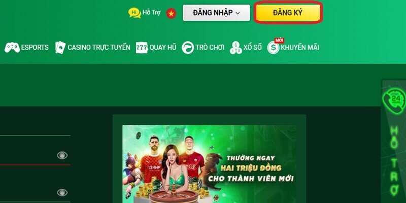 Hướng dẫn đăng ký Fb88 tạo lập tài khoản