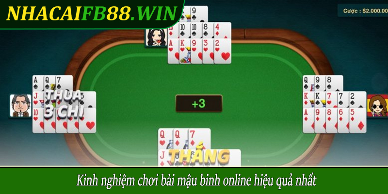 Kinh nghiệm chơi bài mậu binh online hiệu quả nhất