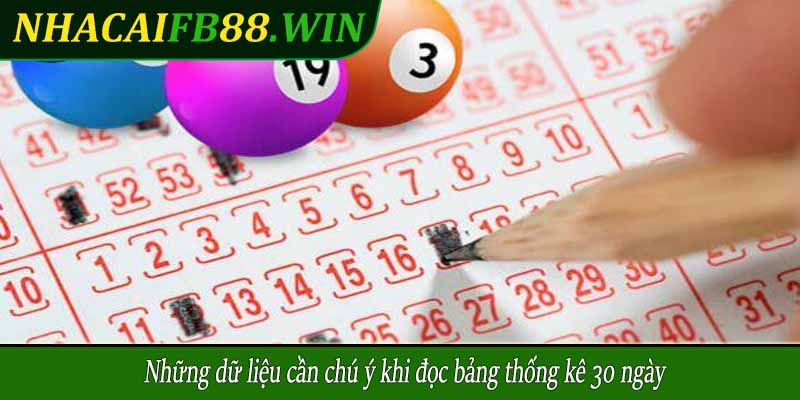 Những dữ liệu cần chú ý khi đọc bảng thống kê 30 ngày
